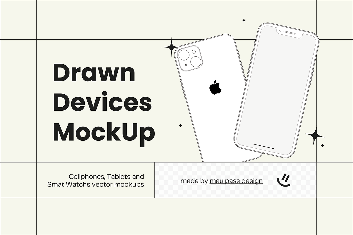 Drawn Devices Mockup, a Device Mockup by Mau Pass Design (Photo 1 of 4)