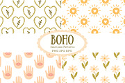 Boho Seamless patterns nature, a Decorative Illustration by Bielousova Art (Thumbnail 1 of 7)