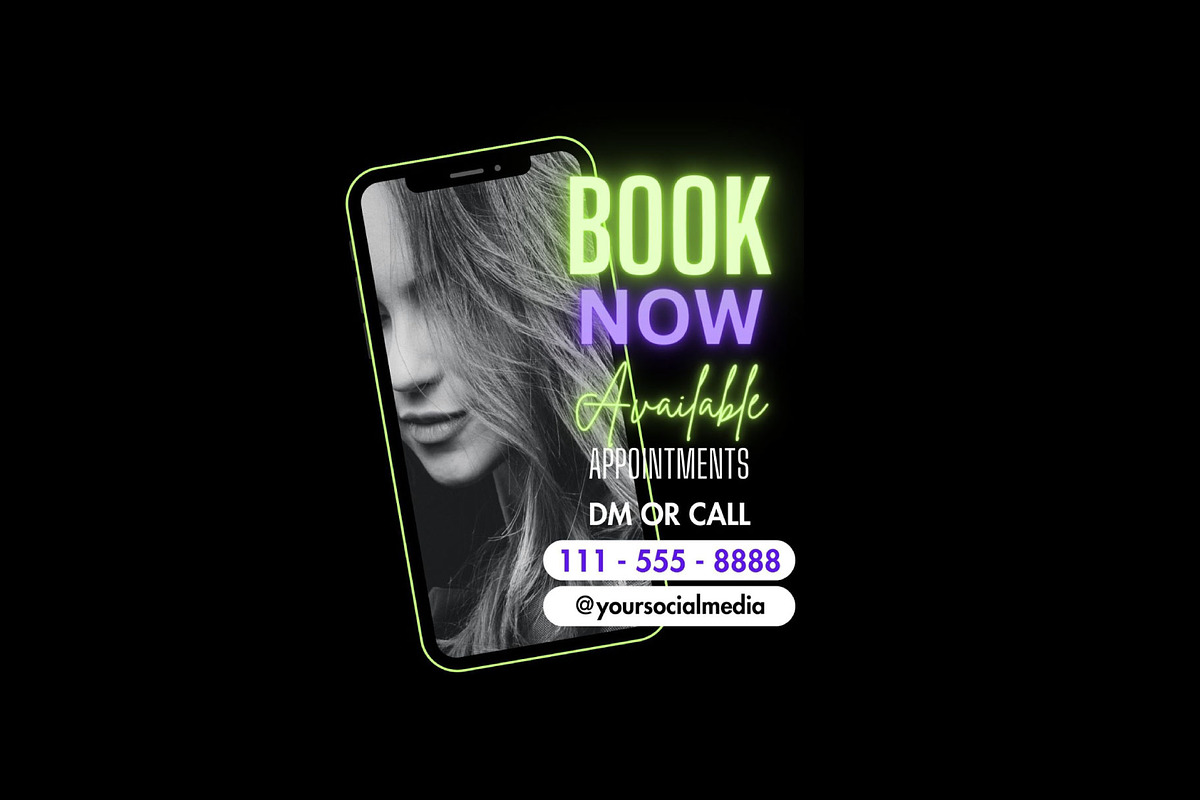 Instagram Booking Flyer Template, a Social Media Template by Cherry Paper Co (Photo 2 of 2)
