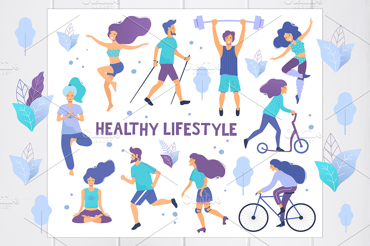 Stay active, be healthy!, a Healthcare Illustration by SvetaDraws (Photo 2 of 5)