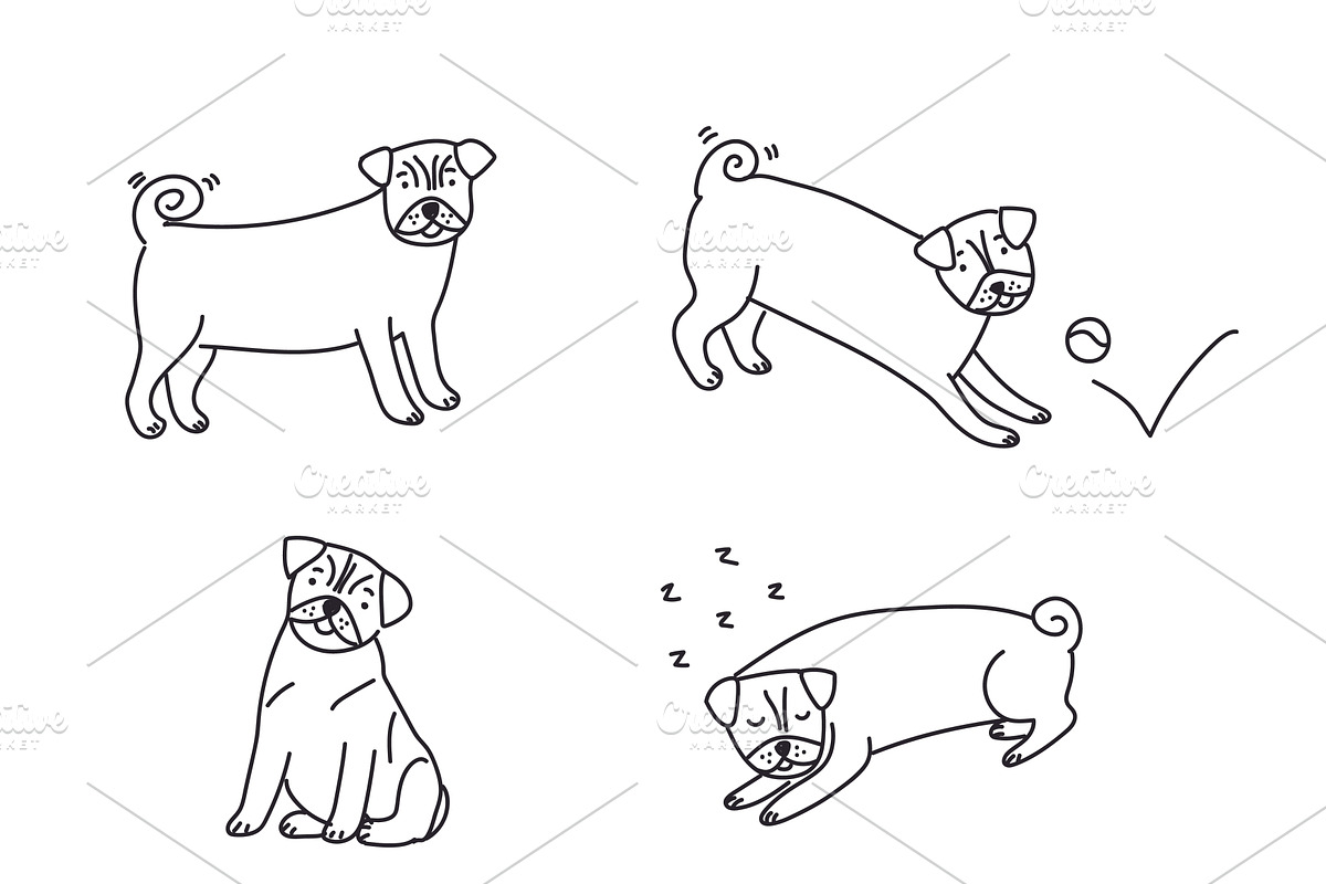 Cute doodle dogs (big collection), an Animal Illustration by Liz Pengilley Studio (Photo 19 of 23)