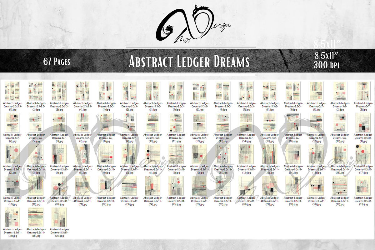 Abstract Ledger Dream: Vintage Paper, a Background Graphic by NiiiNArt (Photo 7 of 9)