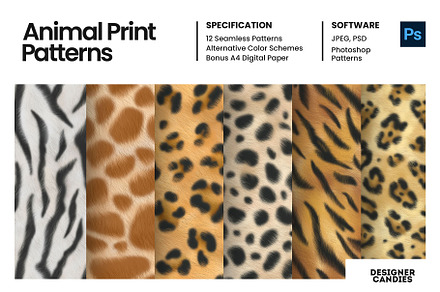 Animal Print Patterns, a Pattern Graphic by DesignerCandies