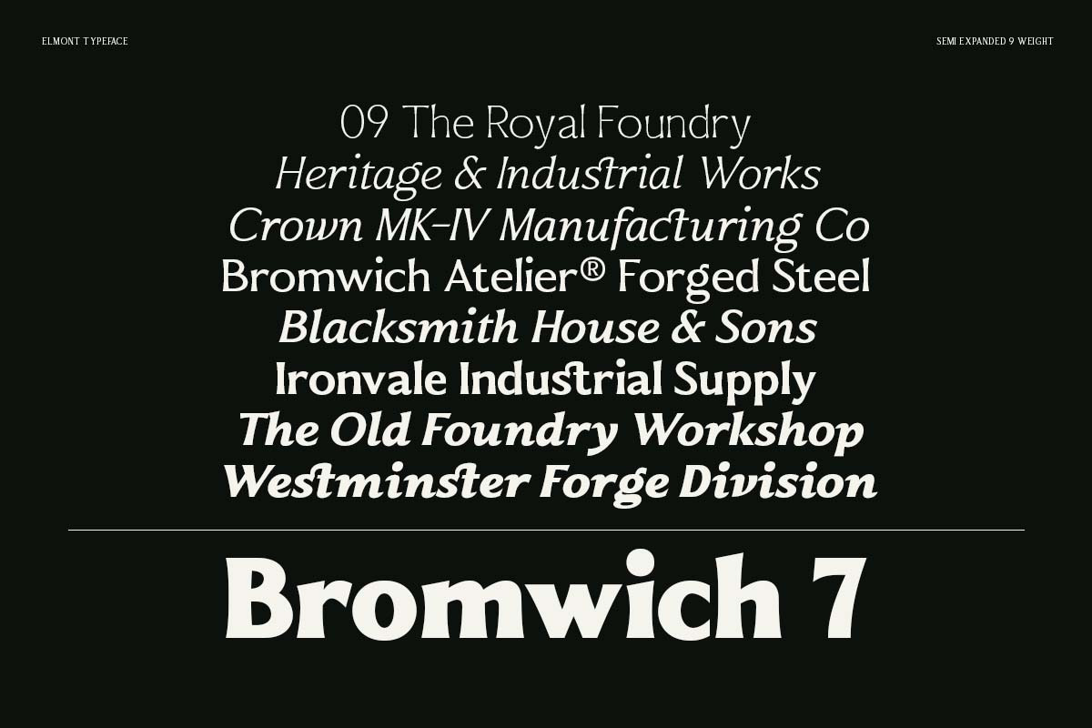 Elmont | 18 Fonts, a Serif Font by Skinny Type (Photo 4 of 10)