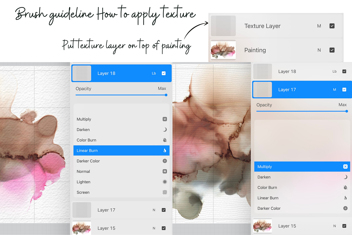 Procreate paper texture brushes, a Brush Add-On by ProcreateiBox