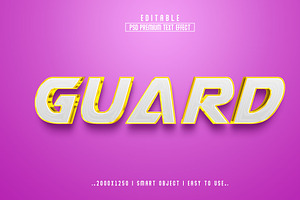 Guard 3D Editable Text Effect