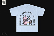 Cute Pastel books & Coffee Lover, a Graphic by shaondesigns (Thumbnail 3 of 4)