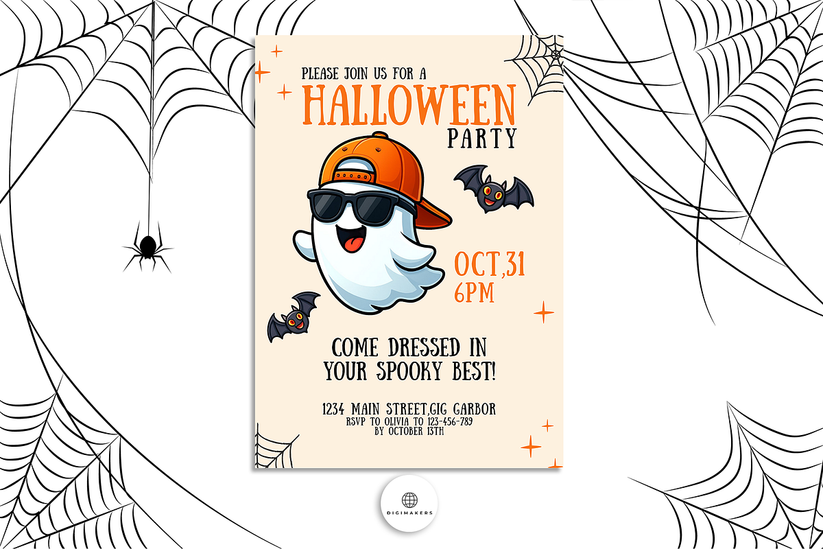 Halloween Invitation Template Bundle preview 8