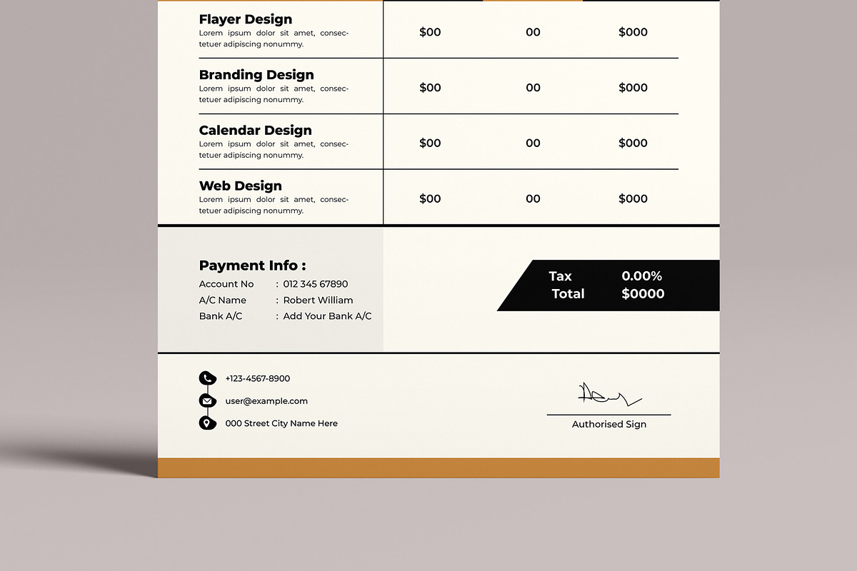 Invoice Template, a Stationery Template by MightyDesign (Photo 5 of 8)