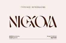 Nickova - Elegant Stencil Sans