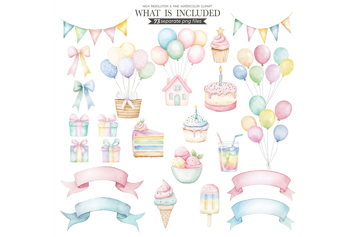 Forest Birthday Watercolor Clipart, an Illustration by CharmClipart (Photo 4 of 8)