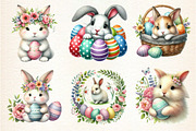 Cute Easter Bunny Clipart, an Illustration by DreamArtGraphic (Thumbnail 3 of 4)