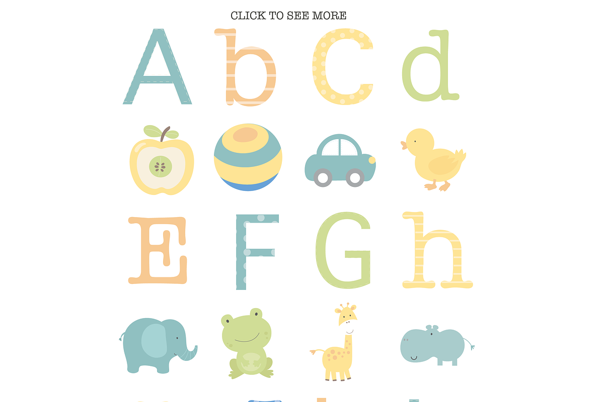 Baby Boy Alphabet, an Animal Illustration by Poppymoondesign (Photo 4 of 4)