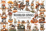 Watercolor Woodland Clipart, an Illustration by Designworld (Thumbnail 1 of 5)