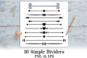 16 Simple Page Dividers, an Object Graphic by The Digital Download Shop (Thumbnail 1 of 3)