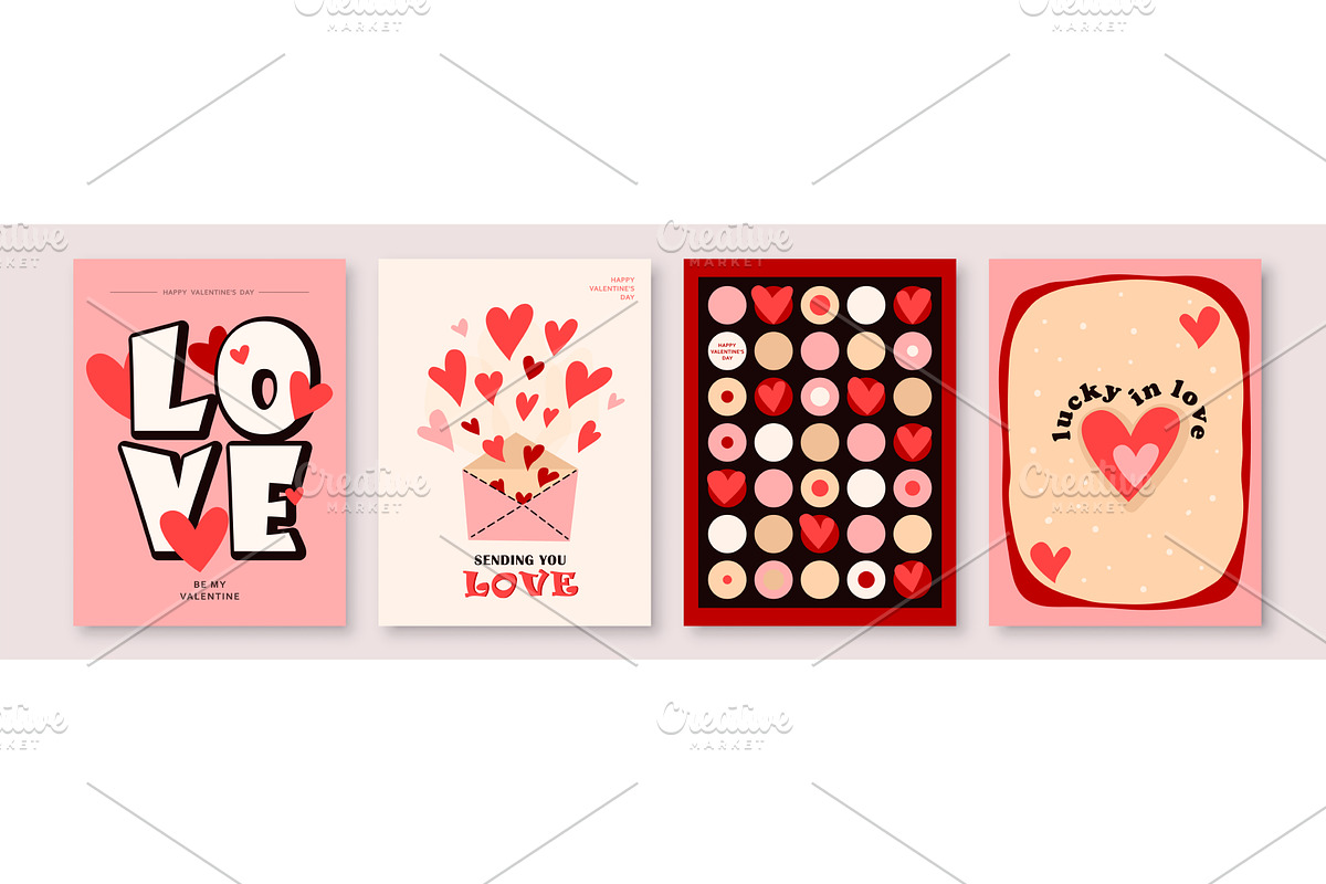 Love background set vector, an Illustration by Zaie