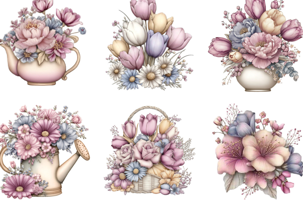 Mother's Day Flowers Clipart, an Illustration by Designking (Photo 6 of 6)