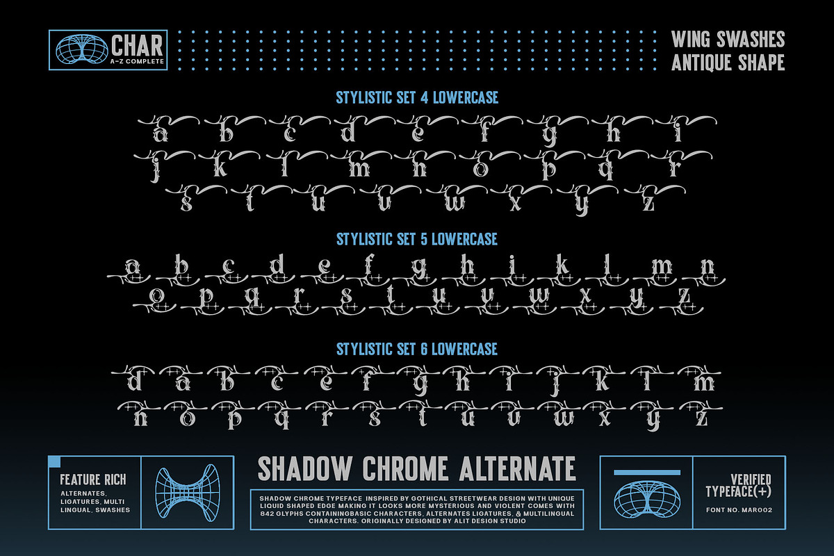Shadow Chrome Typeface, a Serif Font by alit design (Photo 15 of 17)