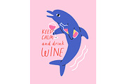 Funny animals drink, party cards set, an Animal Illustration by Good Studio (Thumbnail 5 of 14)