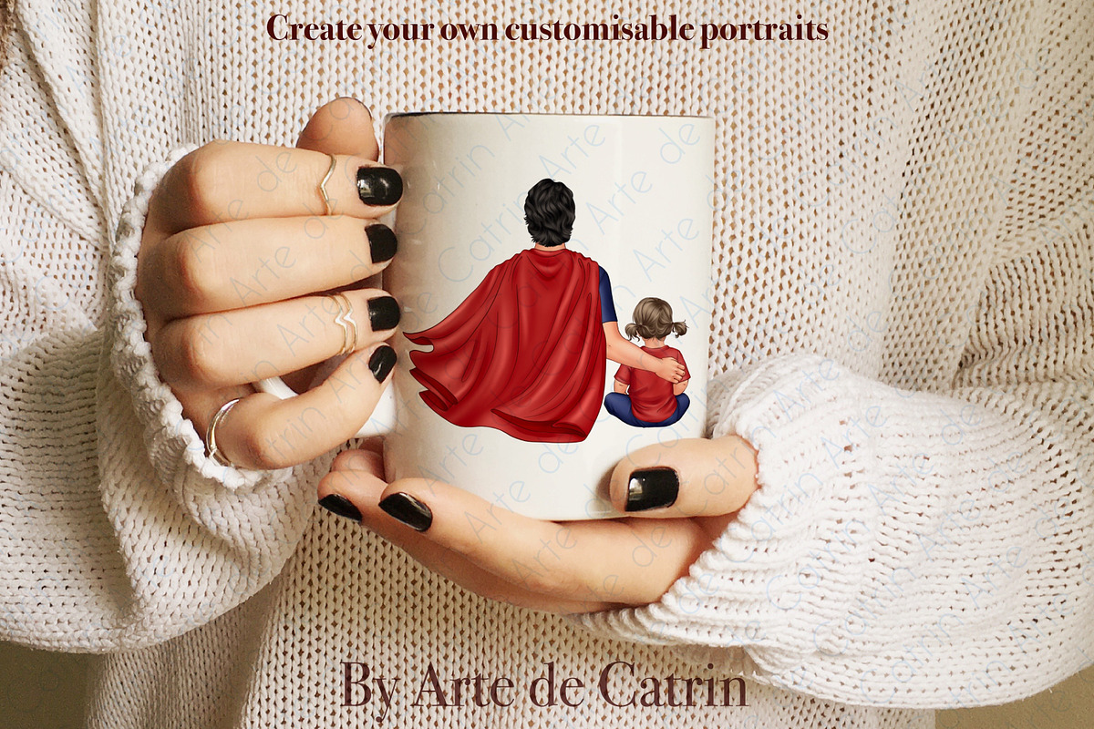 Super Family Clipart, Hero Clipart, a Person Illustration by ArtedeCatrin (Photo 10 of 12)