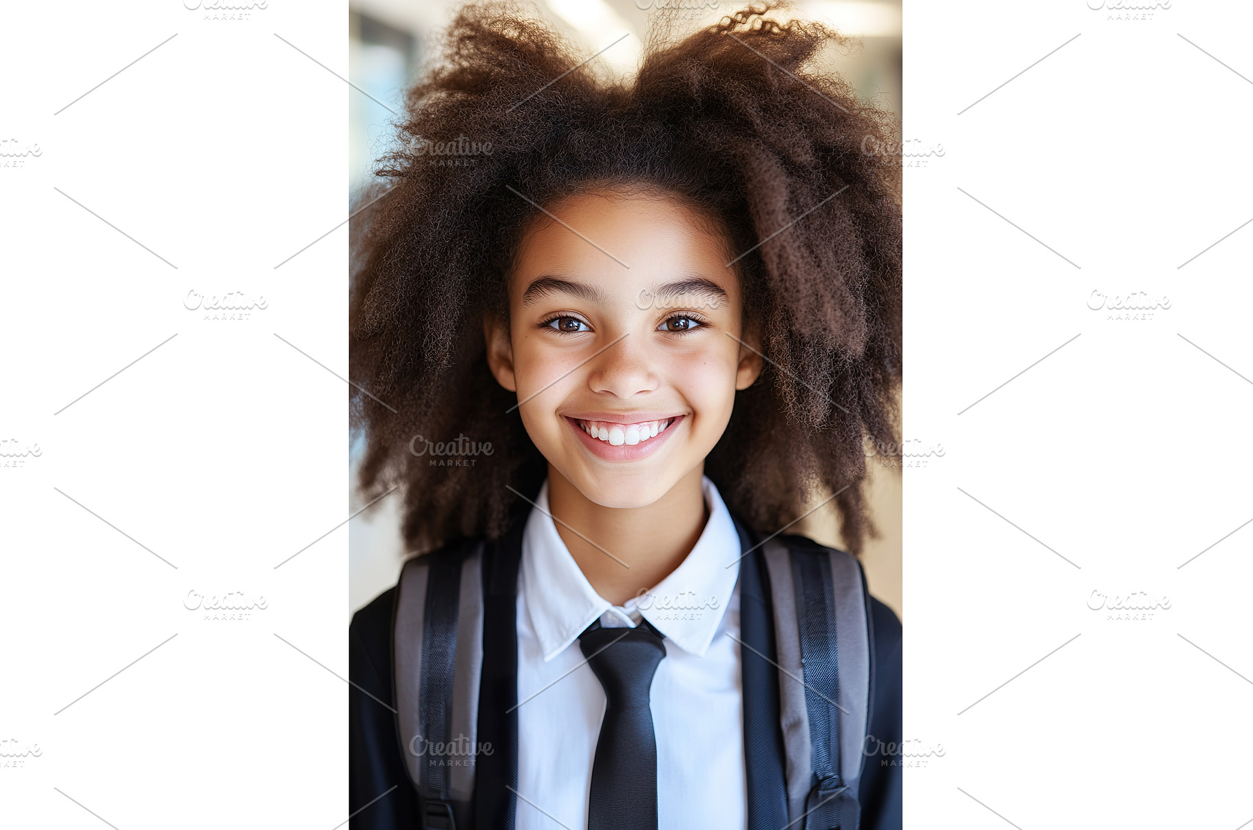 Young african female student smiling, a School & Education Photo by Lermont51