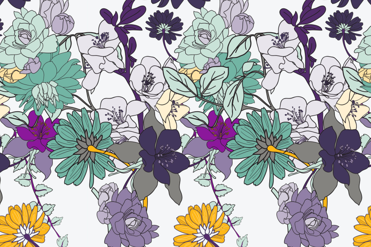 Botanical Seamless Vector, a Pattern Graphic by Ania Illustration (Photo 7 of 9)