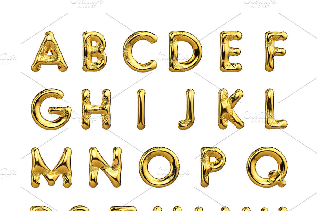 Foil Balloon Letters Set, an Object Graphic by Kotulsky Mockups (Photo 2 of 4)
