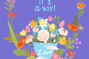 Frame with Cartoon Mother and Baby, a Person Illustration by Maria Starus (Thumbnail 1 of 3)