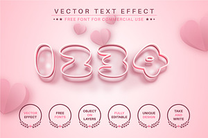 Love Heart - Editable Text Effect