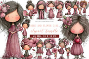 Bird and Flower Girl Sublimation, an Illustration by DreamArtGraphic (Thumbnail 1 of 4)