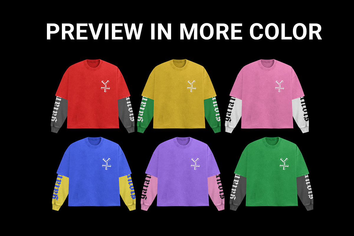 double layer t-shirt mockup, a Shirt Mockup by yalanois (Photo 4 of 6)