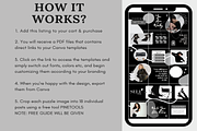 Black Instagram Puzzle Template, a Social Media Template by LushBury (Thumbnail 5 of 5)