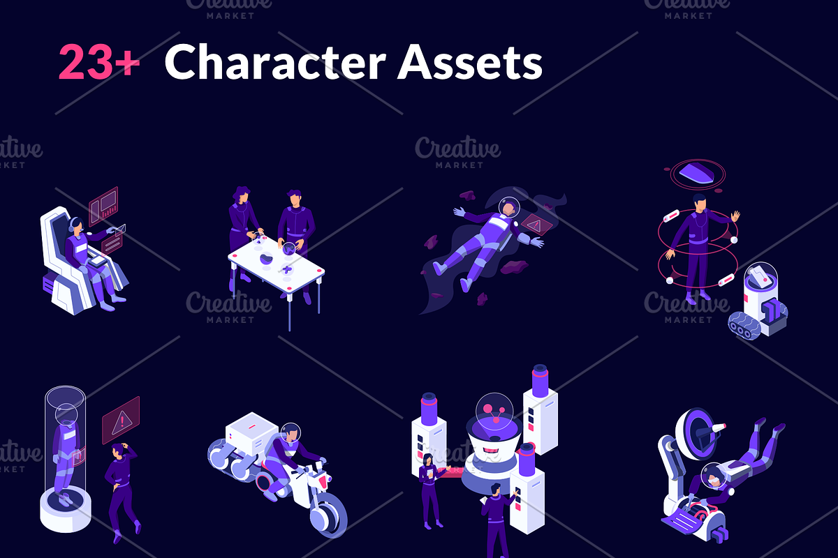 Isometric Space Illustration, a Technology Illustration by Pixelz Studio (Photo 2 of 6)