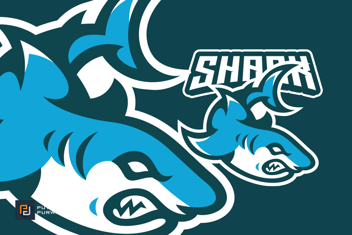 Angry Shark Mascot Logo, a Branding & Logo Template by putra_purwanto (Photo 1 of 2)