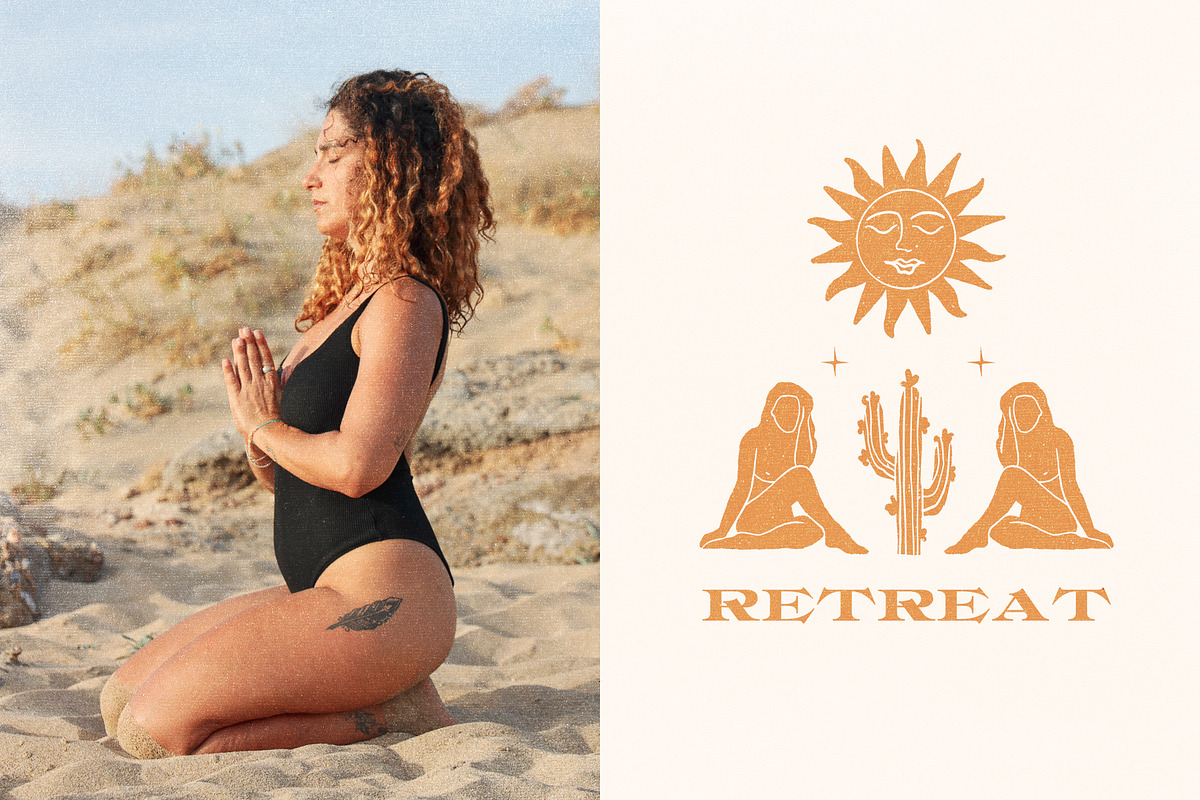 Retro Spiritual Summer Collection, a Decorative Illustration by Ayya Studio (Photo 8 of 17)