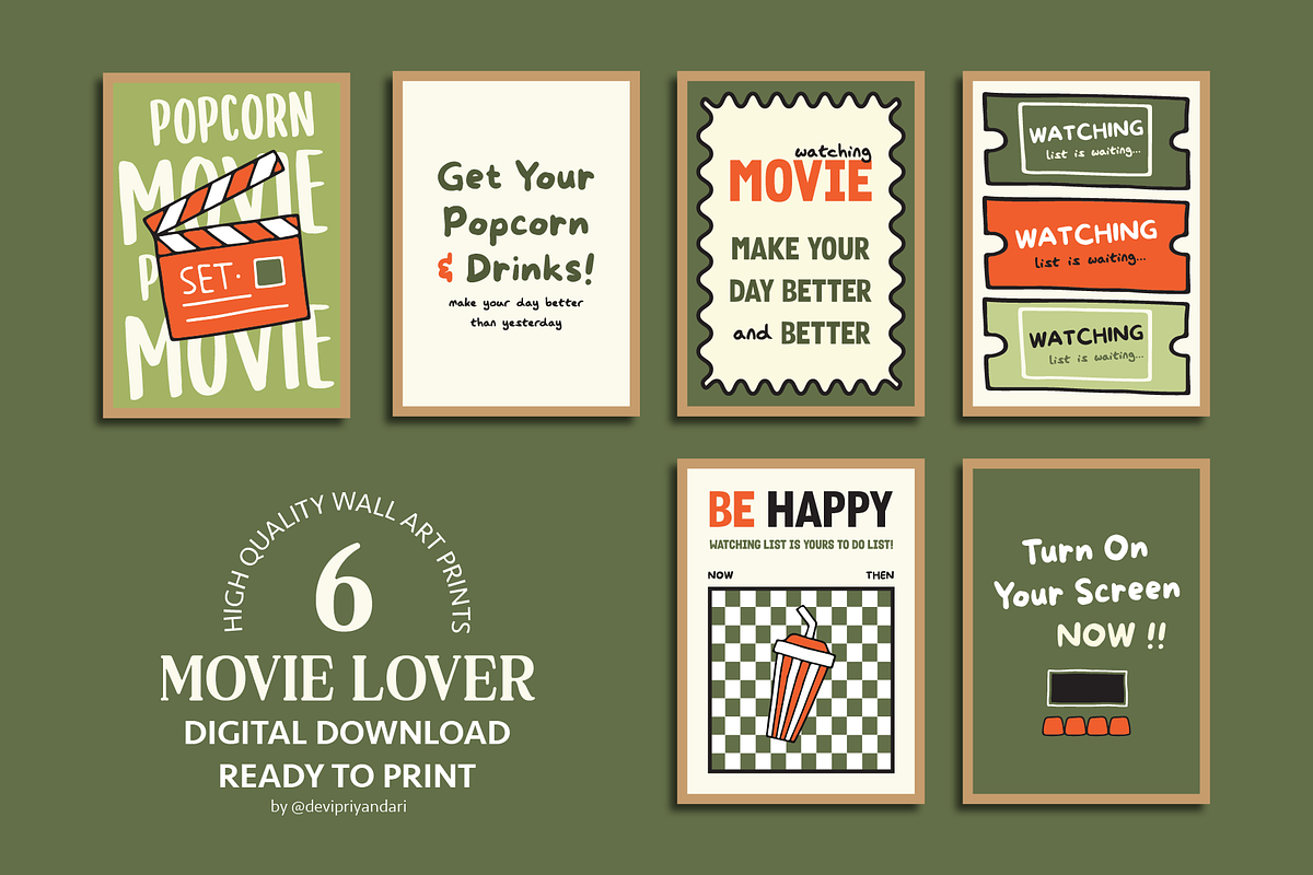Movie Poster Wall Art Design Prints, an Object Graphic by digitalsbydepi (Photo 2 of 6)