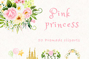 Pink baby princess clipart, a Decorative Illustration by heyiamalice (Thumbnail 4 of 13)