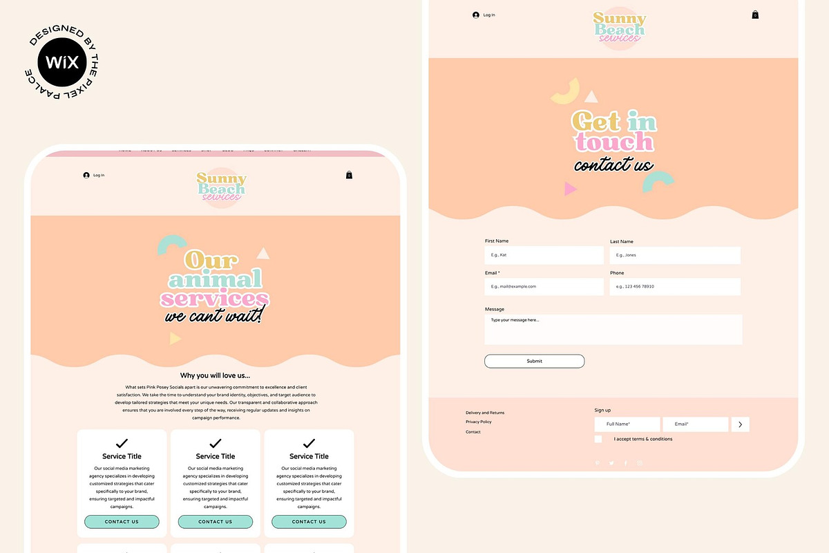 Wix Website Template - Sunny Beach, a Wix Template by The Pixel Palace (Photo 7 of 10)