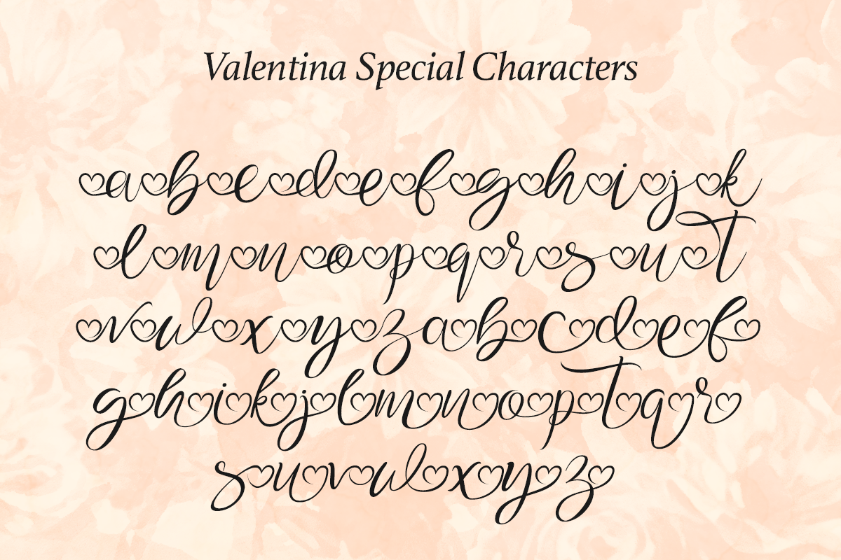 Valentina - Modern Valentine Script, a Script Font by Pandeka Studio
