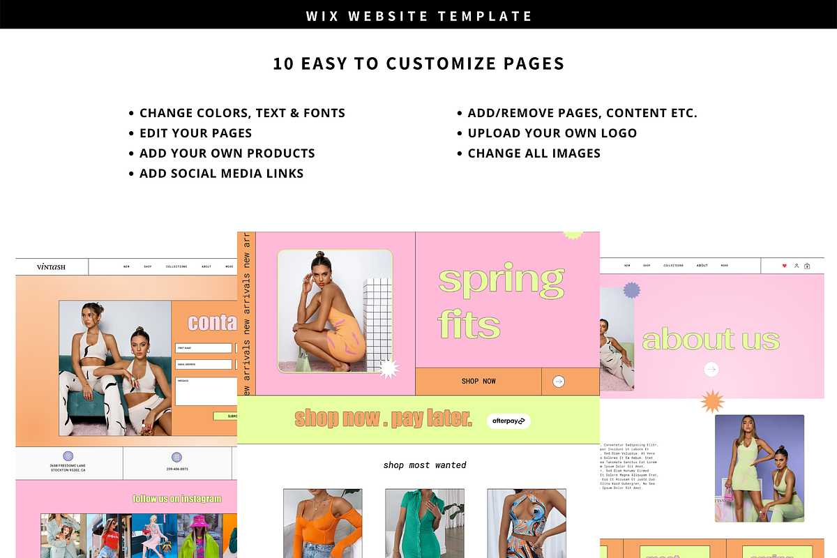 WIX Website Template | Vintash, a Wix Template by VVC Studio (Photo 2 of 4)