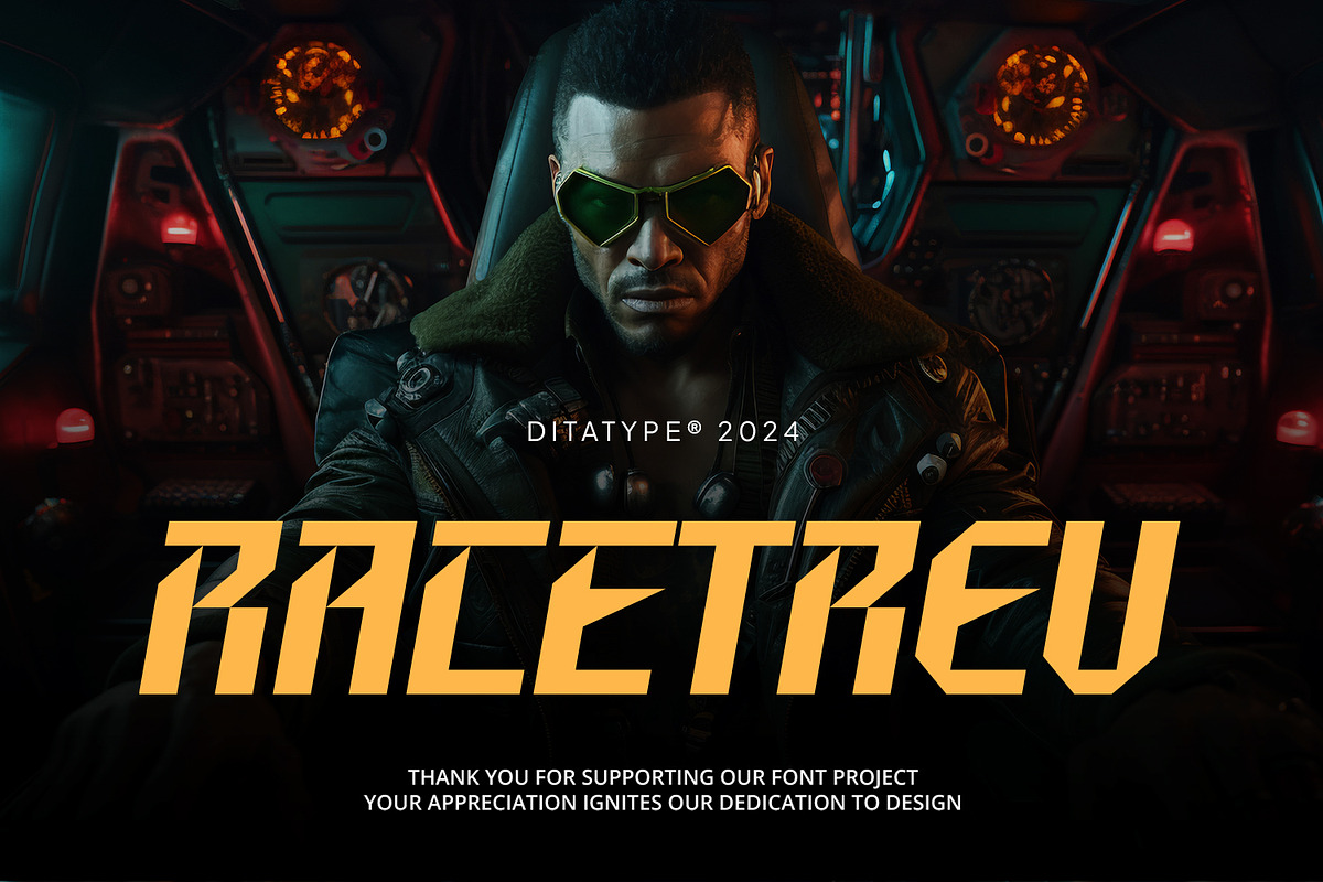 Racetrev, a Symbol Font by Ditatype (Photo 11 of 11)