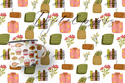 Summer hygge clipart &digital papers, a Seasonal Illustration by Yelloo Fish (Thumbnail 2 of 10)