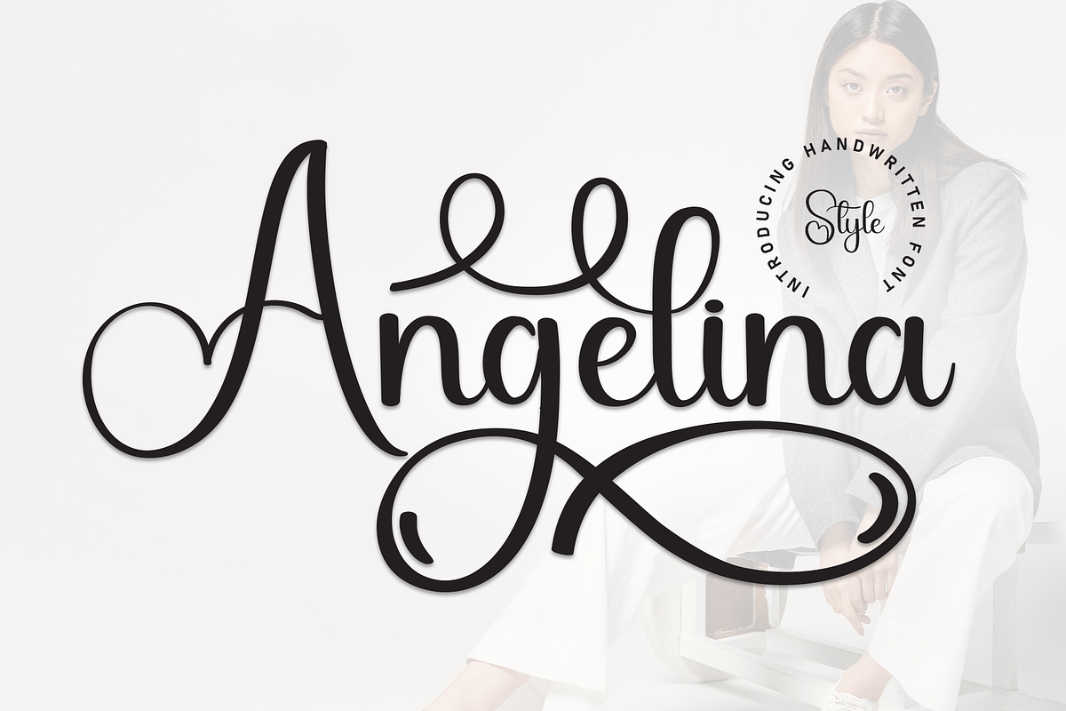 Angelina | Script Font, a Handwritten Font by Scratchones (Photo 1 of 9)