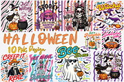 Cute Halloween Stripes Bundle PNG, a Seasonal Illustration by Daily.Designs (Thumbnail 1 of 4)