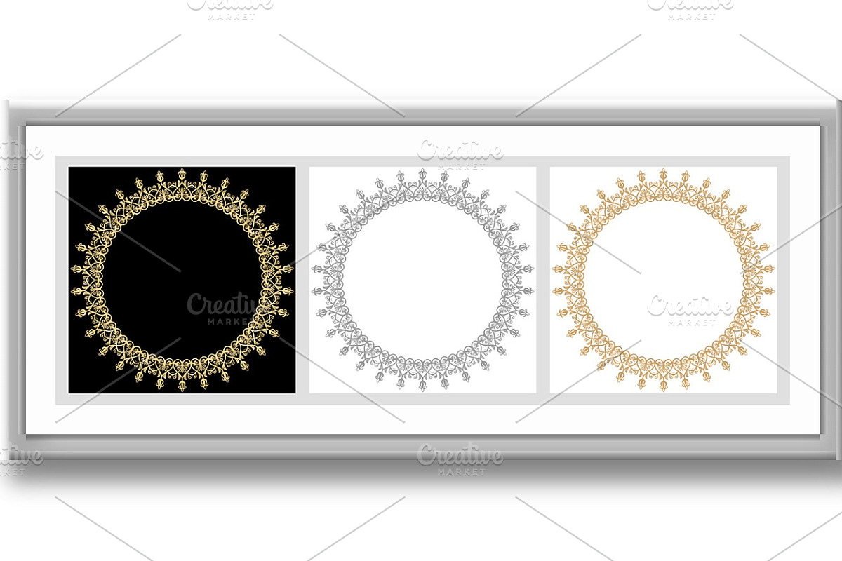 Vintage Big Set of Round Vector, a Decorative Illustration by FineArtStudio (Photo 3 of 3)