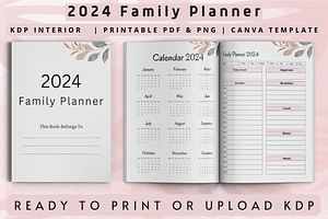 Family Planner 2024 KDP Interior