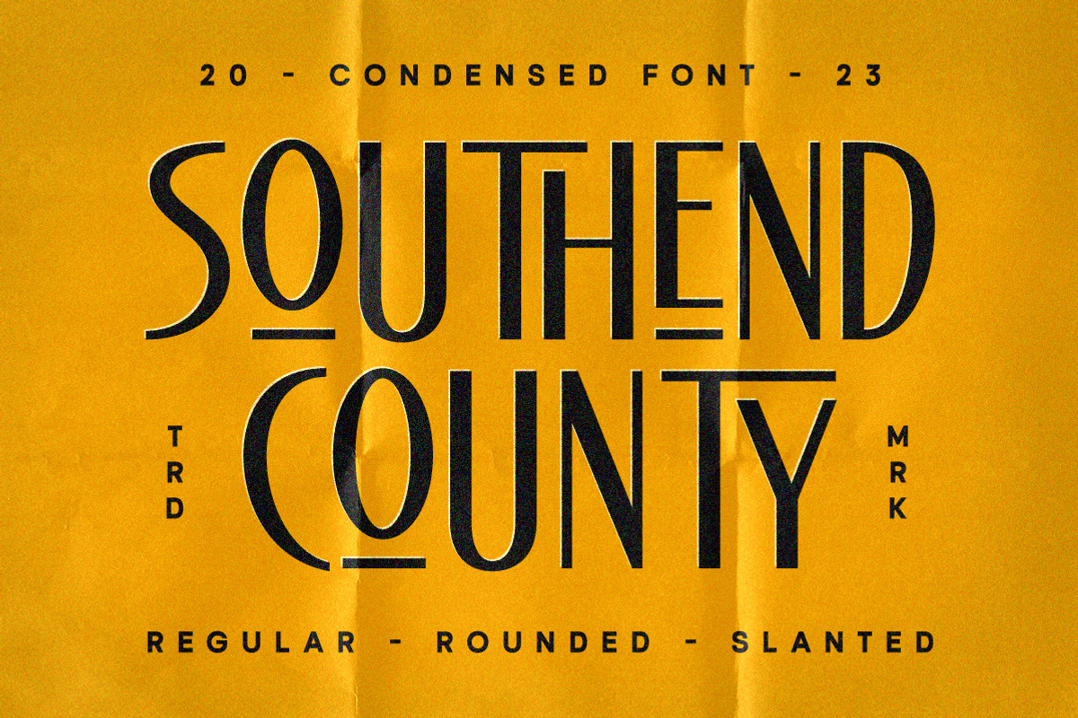 Southend Country - Condensed Font, a Sans Serif Font by Letterhend Studio (Photo 1 of 10)