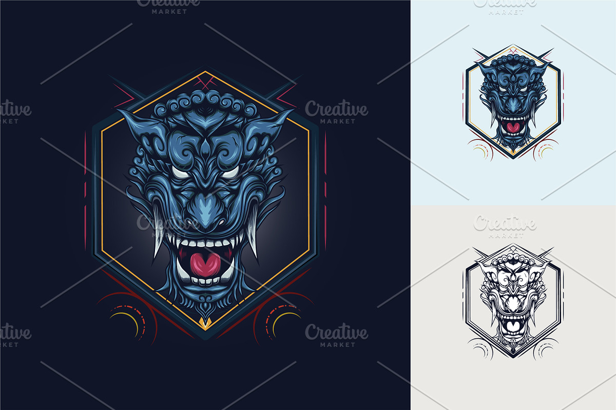 Foo dog logo - The guardian, a Branding & Logo Template by agora