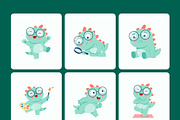 50 Dino Characters Illustration, an Animal Illustration by Brickclay (Thumbnail 9 of 11)