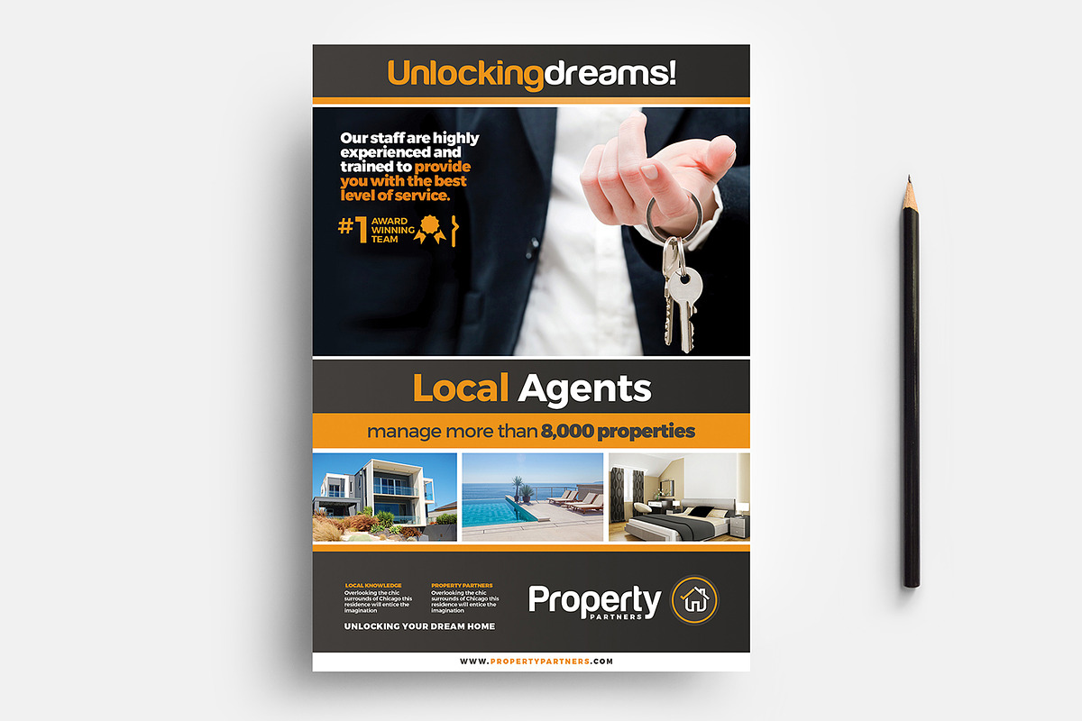 Real Estate Flyer Template, a Flyer Template by BrandPacks (Photo 1 of 5)